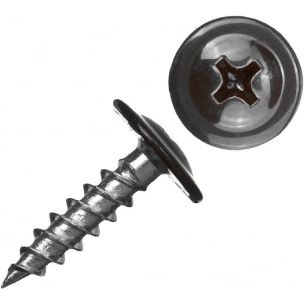 Саморез пресс-шайба острые 4,2х19 RAL 7024 (1000 шт).  Цена за шт