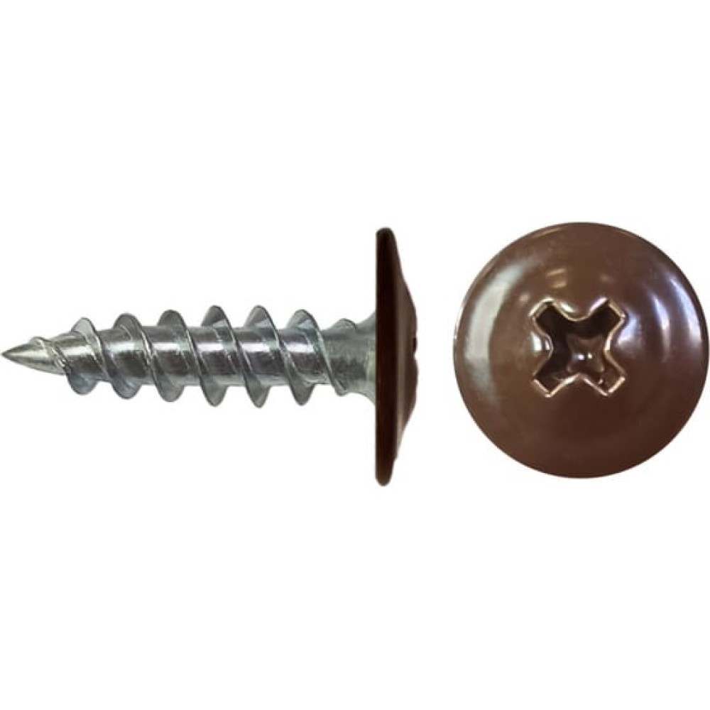 Саморез пресс-шайба острые 4,2х19 RAL 8017 (1000 шт).  Цена за шт