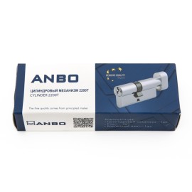 Цилиндр замка ключ-барашек 40х45мм ANBO 3 ключа англ.