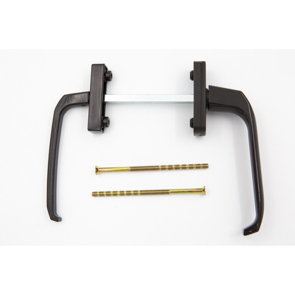 Гарнитур нажимной балконный асимметричный цвет коричневый