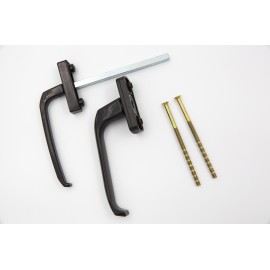 Гарнитур нажимной балконный асимметричный цвет коричневый