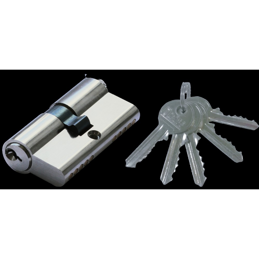 Цилиндр замка ключ-ключ 40х40мм DORF 5 ключей англ.