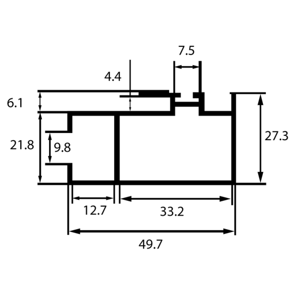 (6,4м)  L ОБЛ, Профиль створки центральный С640-11, 6м (6шт.),Россия.  Цена за м