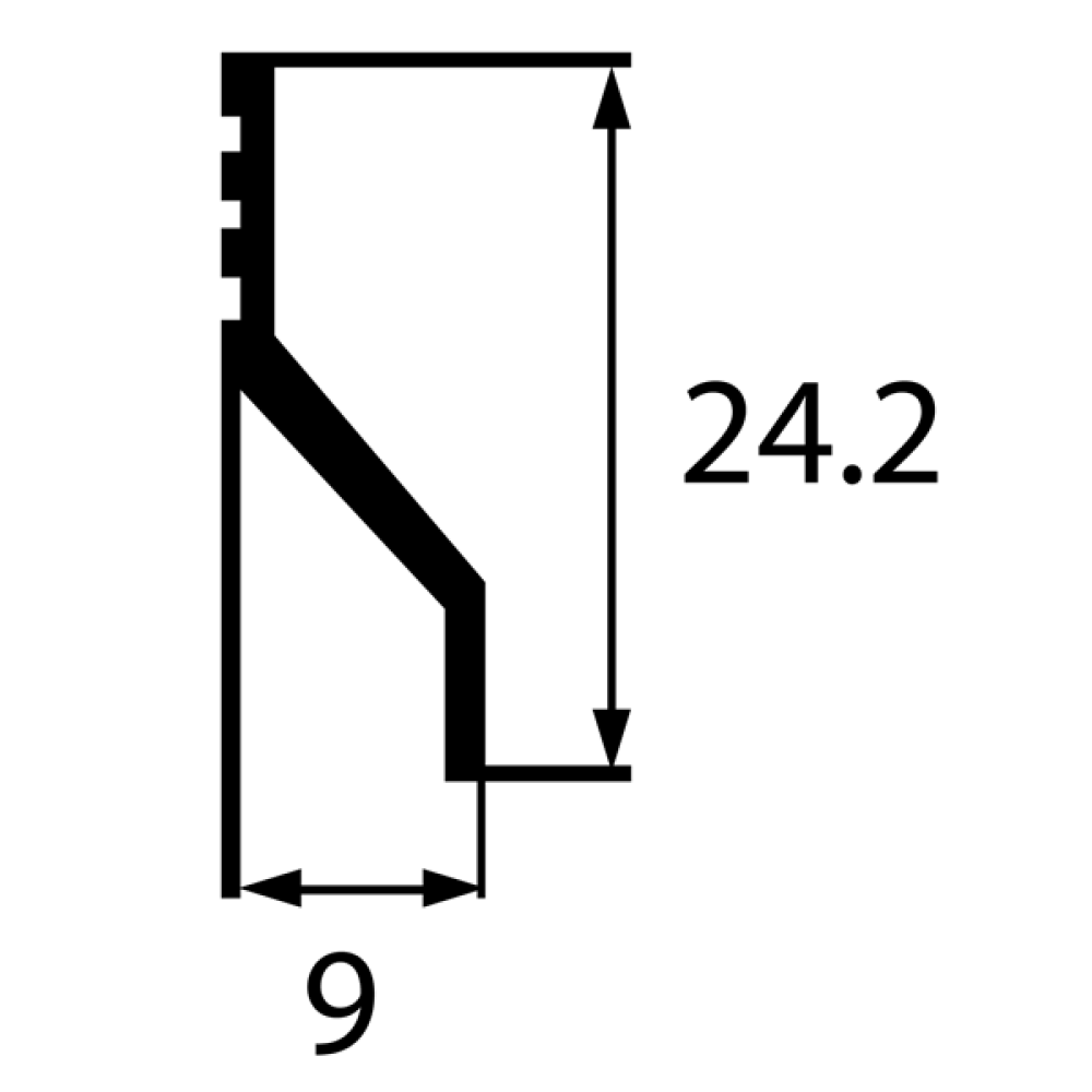 Направляющая москитной сетки С640-41 6м (20шт) Россия.  Цена за м
