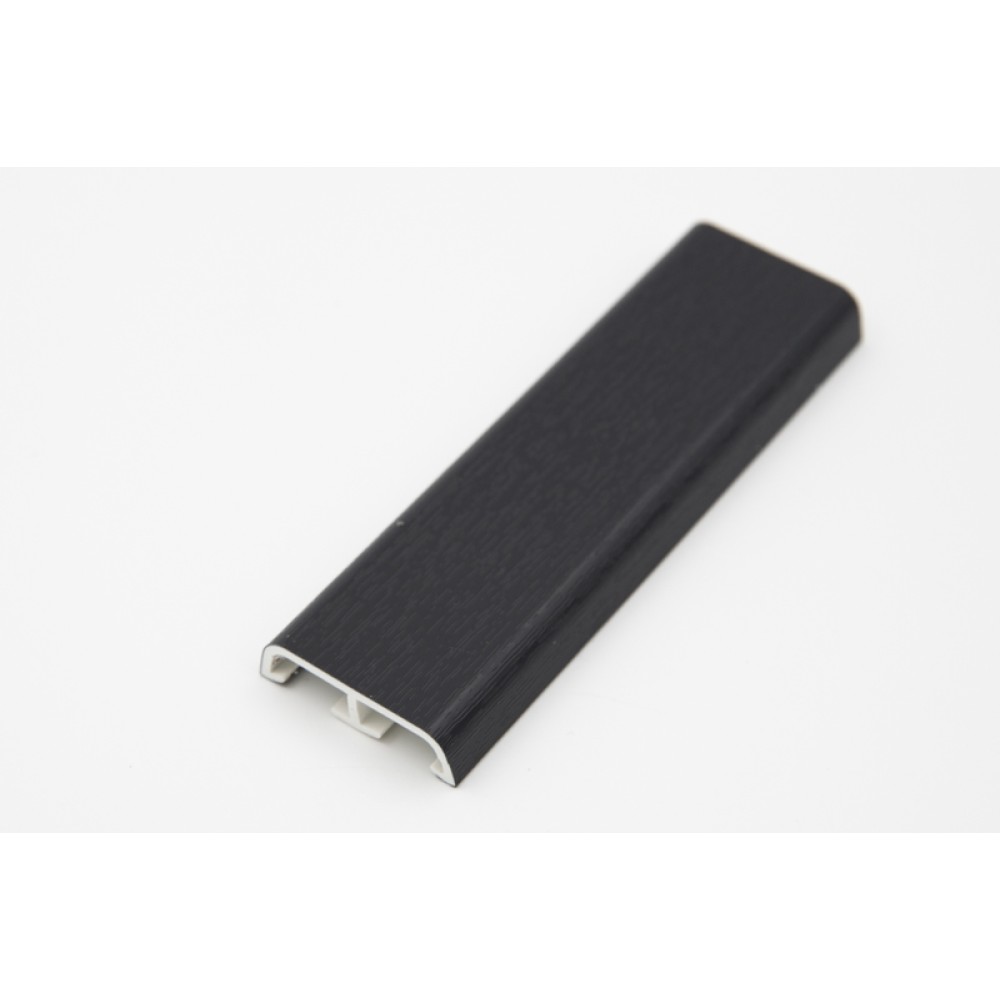 Нащельник жёсткий 38мм Антрацитово-серый длина 6м (701605).  Цена за м