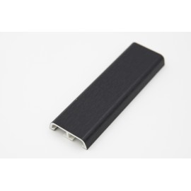 Нащельник жёсткий 38мм Антрацитово-серый длина 6м (701605).  Цена за м