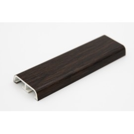 Нащельник жёсткий 38мм цвет Тёмный дуб длина 6м.  Цена за м