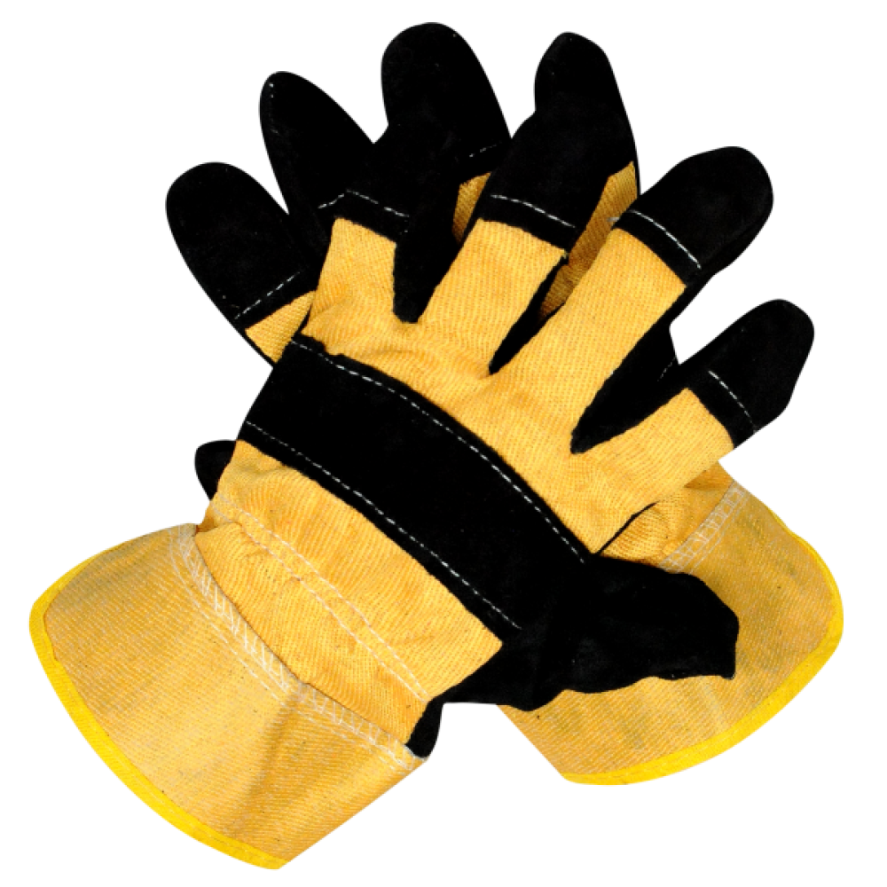 Перчатки спилковые кобминированные