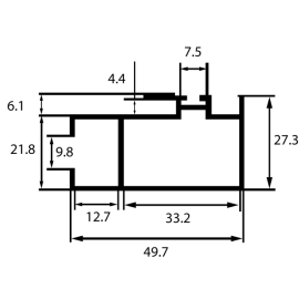 Профиль створки центральный С640-11, 6м (6шт.),Россия.  Цена за м Профиль створки центральный С640-11, 6м (6шт.),Россия.  Цена за м