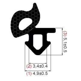 Резина уплотн. Rehau CO-EX BLACK (аналог Rehau Rausell) 325м.  Цена за кор