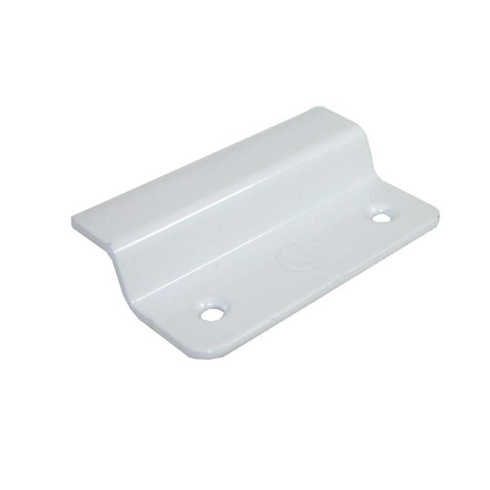 Ручка балконная металлическая белая плоская Ручка балконная металлическая белая плоская