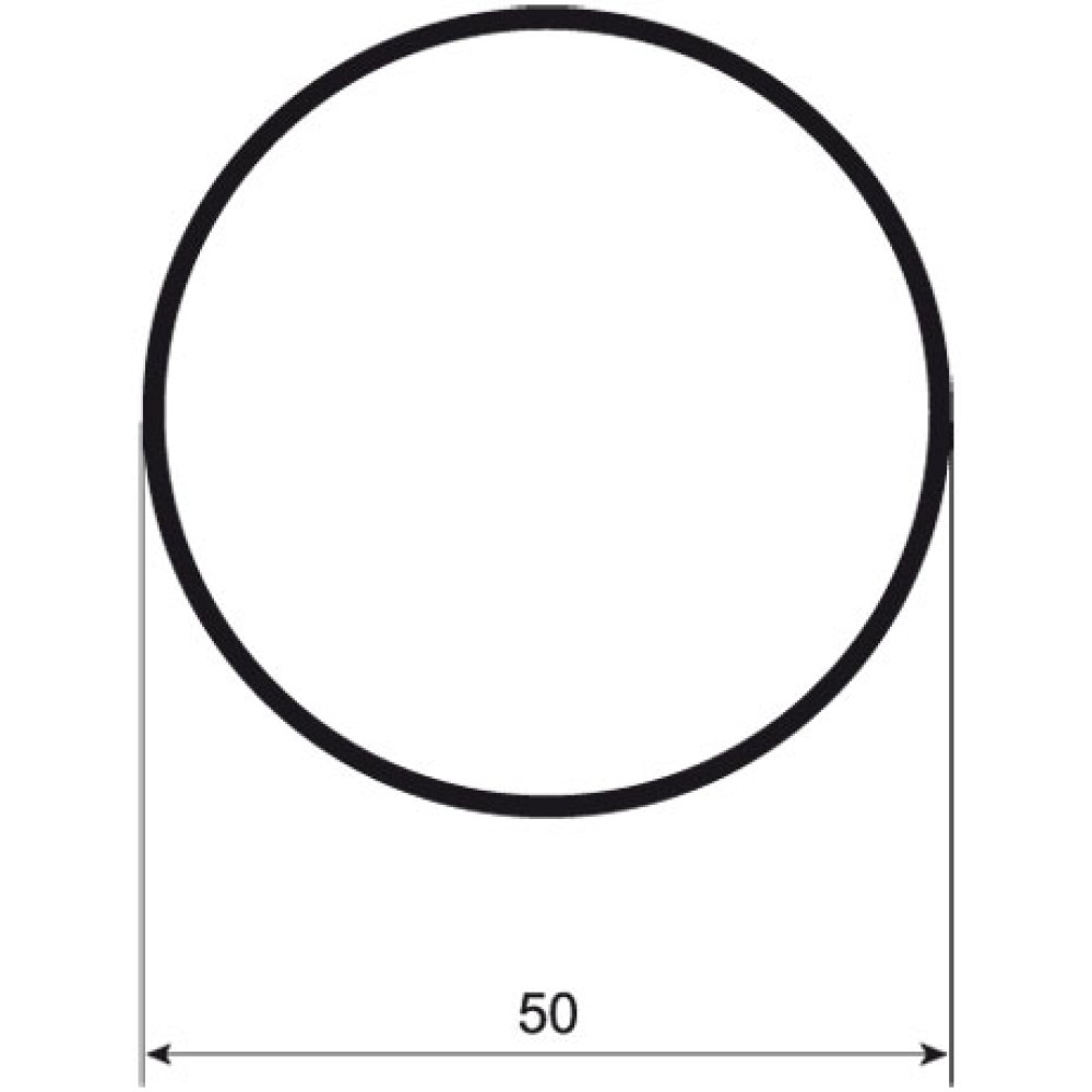 Труба круглая D 52 С640/51 6м (2шт) Россия.  Цена за м