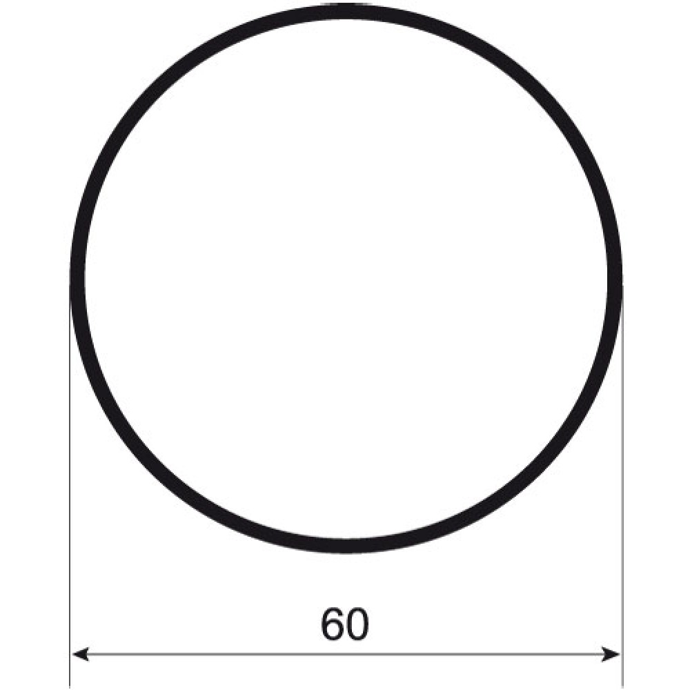 Труба круглая D60 С640/60, 6м (2шт) Россия.  Цена за м