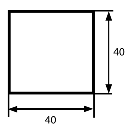Труба квадратная 40х40мм Р400-40, 6м (4шт) Россия.  Цена за м