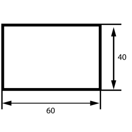 (6,4м) Труба прямоугольная 60х40мм ESQU/03, 6м (4шт) Россия.  Цена за м