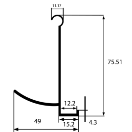 Угловой поворотный профиль 