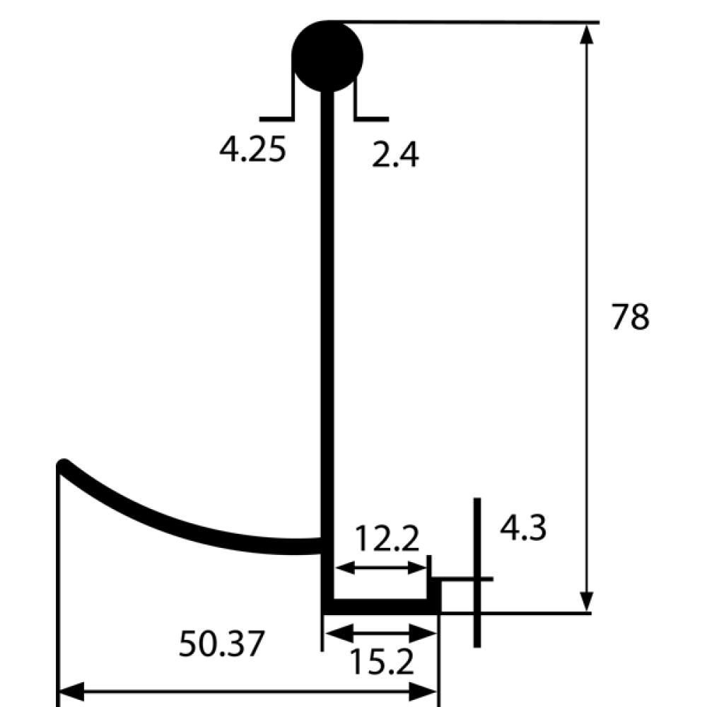 Угловой поворотный профиль 