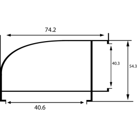 (6,4м) Угол 60х40мм Р400-74 6м (2шт) Россия.  Цена за м
